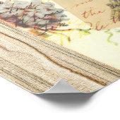 Poster Vintage Bird Floral Paris Tour Eiffel (Coin)