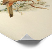Poster Vintage Bird Imprimer Brown (Coin)