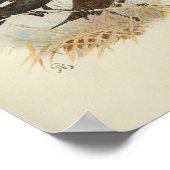 Poster Vintage Bird Orange noir (Coin)