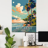 Poster Vintage Biscayne National Park – Tropical Paradise (Bureau à domicile)