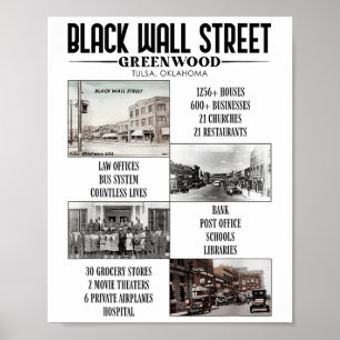 Poster Vintage Black Business Black History Mois Noir W