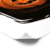 Poster Vintage Black Cat Citrouille Éffrayant Halloween (Coin)