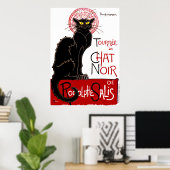 Poster Vintage Black Cat Le Chat Noir (Bureau à domicile)