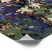 Poster vintage blanc Peacock (Coin)