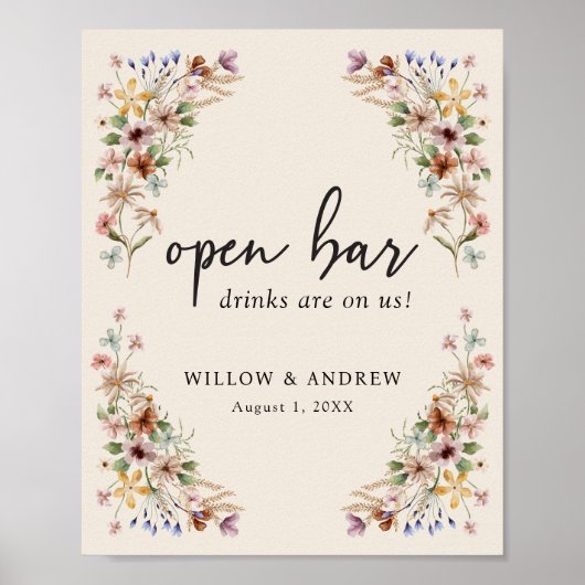 Poster vintage Boho Bar (Devant)