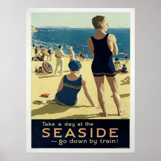 Poster vintage - Bord de mer (Devant)