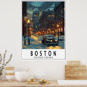 Poster Vintage Boston (Cuisine)