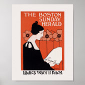 Poster Vintage Boston Sunday Herald (Devant)