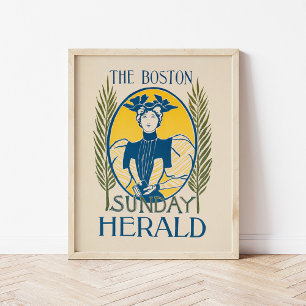 Poster Vintage Boston Sunday Herald