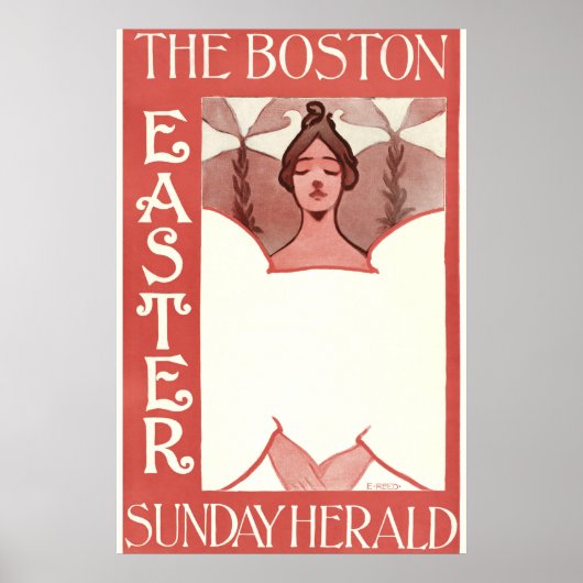Poster vintage Boston Sunday Herald Cover (Devant)