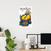 Poster Vintage Boston Travel (Bureau à domicile)