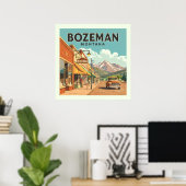 Poster Vintage Bozeman Montana (Bureau à domicile)
