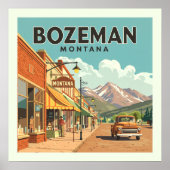 Poster Vintage Bozeman Montana (Devant)