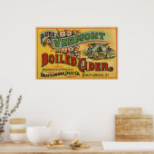 Poster Vintage Brattleboro Jelly Cider bouilli Vermont (Cuisine)