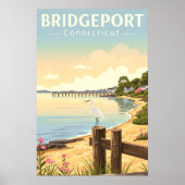 Poster Vintage Bridgeport Connecticut (Devant)