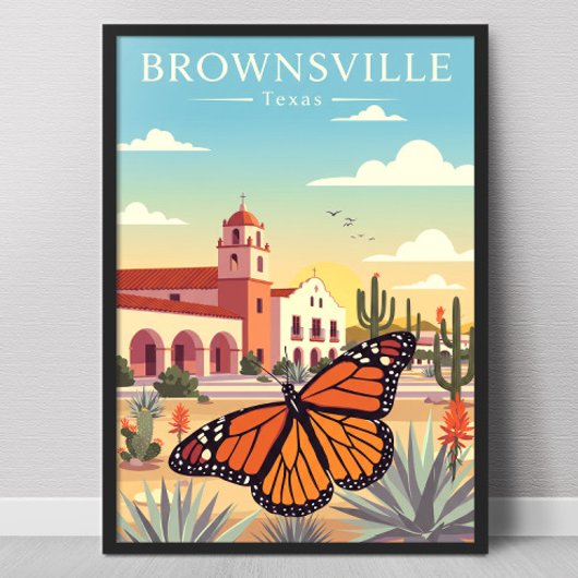 Poster Vintage Brownsville Texas