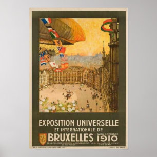 Poster Vintage Brussels Exposition