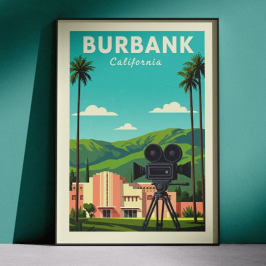 Poster Vintage Burbank California