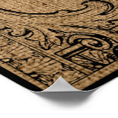 Poster Vintage Burlap Beach House (Coin)