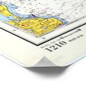 Poster Vintage Buzzards Bay, Vignoble Carte Son (Coin)