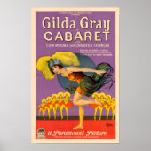 Poster vintage cabaret Gilda Grey (Devant)