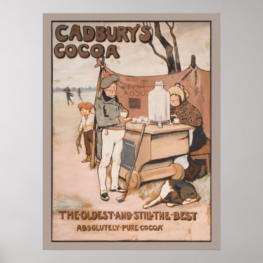 Poster Vintage Cadbury's Cocoa Advertisement (Devant)
