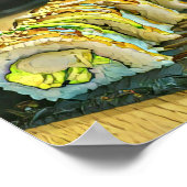 Poster Vintage cadeau sushi (Coin)