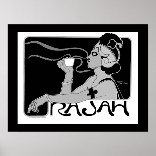 Poster Vintage Cafe Rajah 3 (Voorkant)