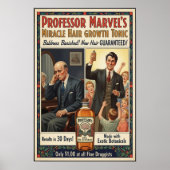 Poster Vintage calvitie Cure Hair Croissance Publicité (Devant)