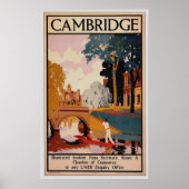 Poster vintage Cambridge (Devant)
