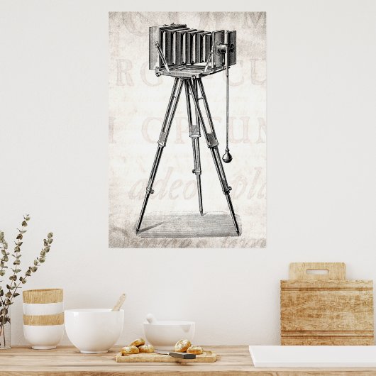 Poster Vintage Camera (Cuisine)
