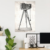Poster Vintage Camera (Bureau à domicile)