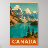 Poster Vintage Canada Mountain Lake (Devant)