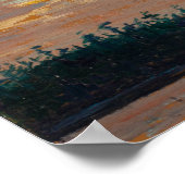 Poster Vintage Canadien Tom Thomson Peinture Ciel couché (Coin)