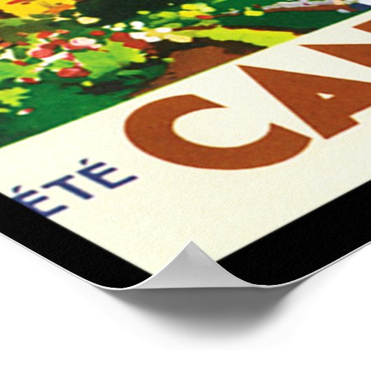 Poster vintage Cannes Côte d'Azur (Coin)