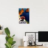 Poster Vintage Capri Français Travel (Bureau à domicile)