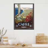 Poster vintage Capri Italie (Cuisine)