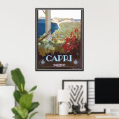 Poster vintage Capri Italie (Bureau à domicile)