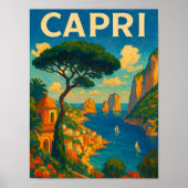 Poster Vintage Capri Italie Voyage (Devant)