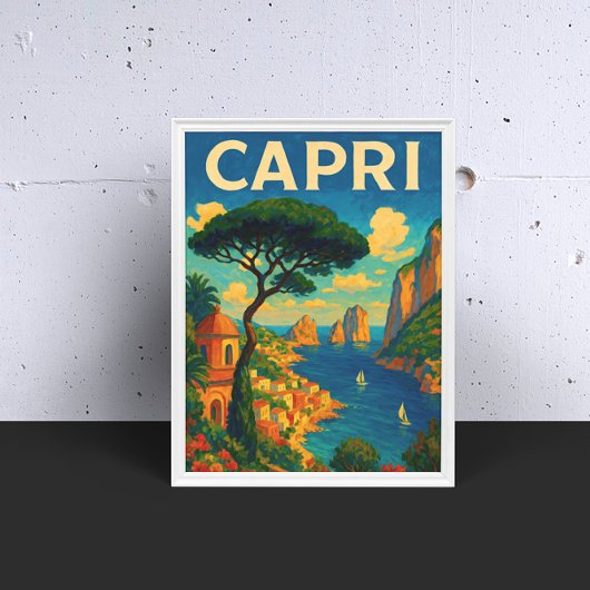 Poster Vintage Capri Italie Voyage