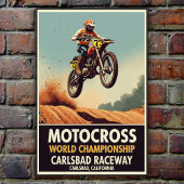 Poster vintage Carlsbad Raceway Motocross Wall