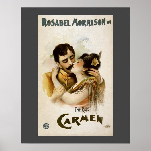 Poster Vintage Carmen The Kiss (Devant)