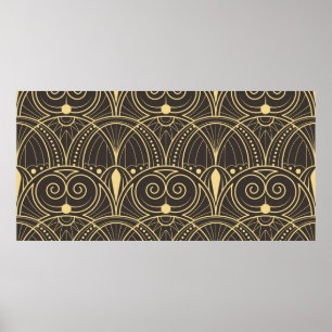 Poster vintage carreaux géométriques modernes motif. lin