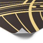 Poster vintage carreaux géométriques modernes motif. lin (Coin)