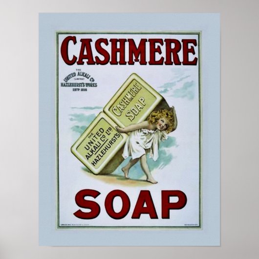 Poster vintage Cashmere Soap (Devant)