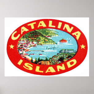 Poster Vintage Catalina, Californie