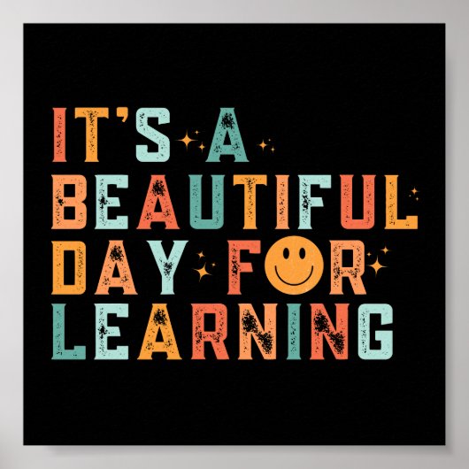 Poster Vintage C'est une belle journée pour apprendre (Devant)