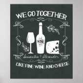 Poster Vintage Chalkboard Nous Ensemble Typographie (Devant)