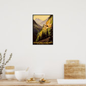 Poster Vintage Chamonix-Martigny Travel (Cuisine)
