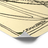 Poster Vintage Charles Rennie Mackintosh Modèle (Coin)